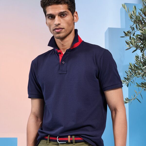 Men's classic fit contrast polo Thumbnail